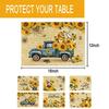Sunflower Linen Square Spring Placemats Set of 6 Sunflower Kitchen Decor Vintage Spring Summer Sunshine Gnome Truck Table Mats