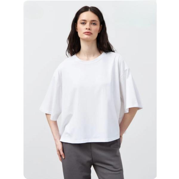 Summer Round Neck Solid Color Top Fashionable Casual Pure Cotton Short Sleeved Women's T-shirts