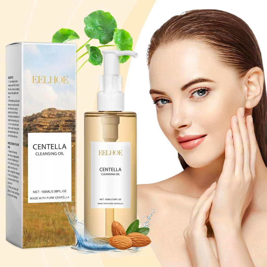 Olio Detergente Centella Delicato Struccante Viso Vitamina E Idratante Rinfrescante Viso Olio Detergente Pulizia Pori Naso
