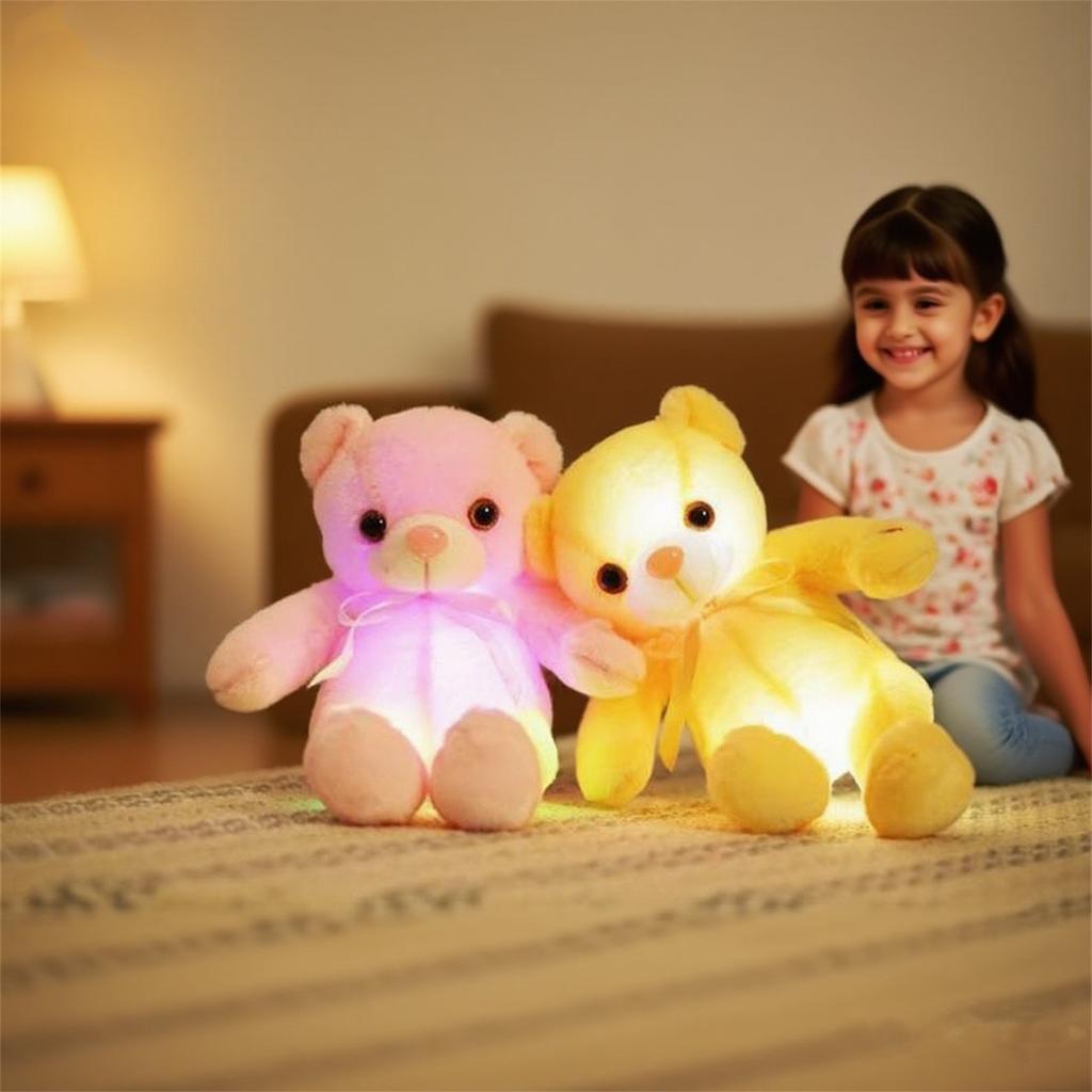 Creative Cartoon Shining Ribbon Bear Doll Throwing Doll Birthday Gift