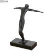 Diving Athletes Abstract Figures Statue Desk Decoration Creative Character Metal Sculpture Ornaments Room Aesthetics Decor