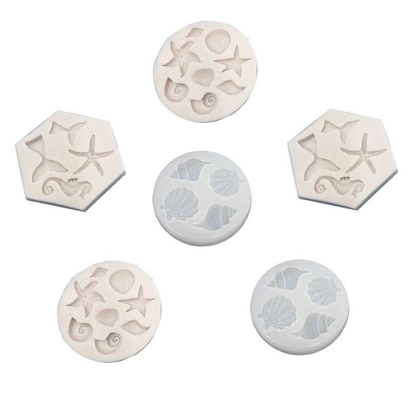AAAF DIY Shellfish And Conch Silicone Mold Baking Cake Decoration Epoxy Mold
