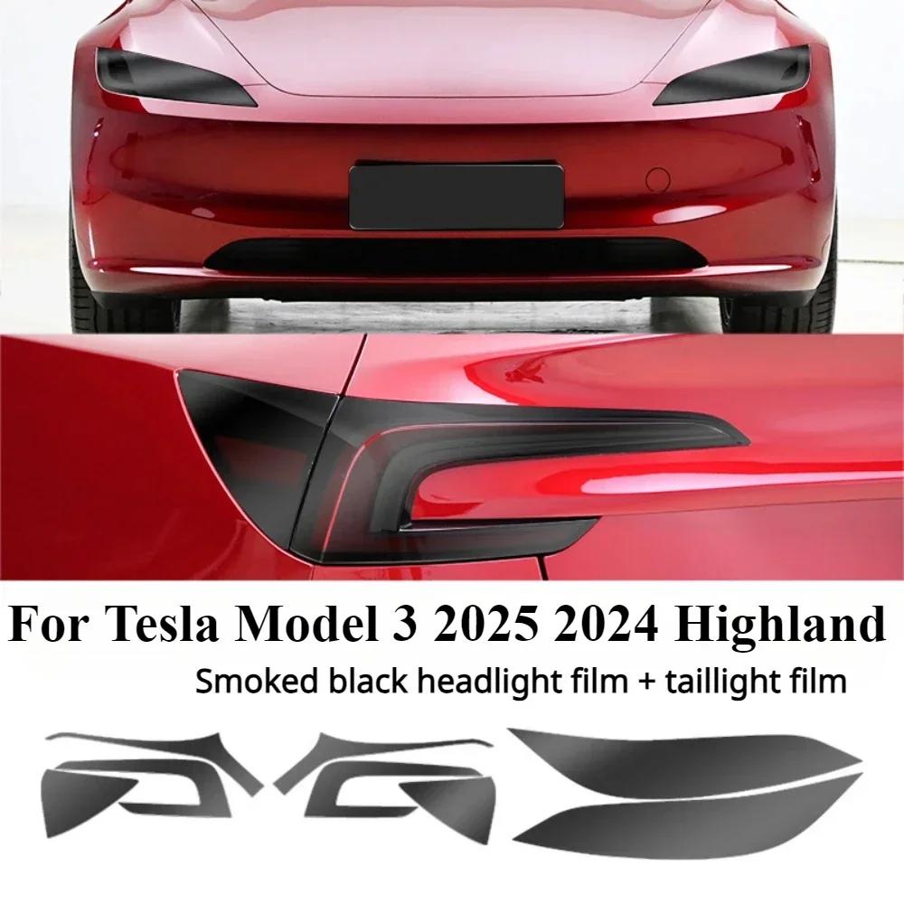 For Tesla Model 3 Highland 2024 2025 Accessories Exterior Headlight Taillight Anti-scratch TPU PPF Protective film Refit Sticker