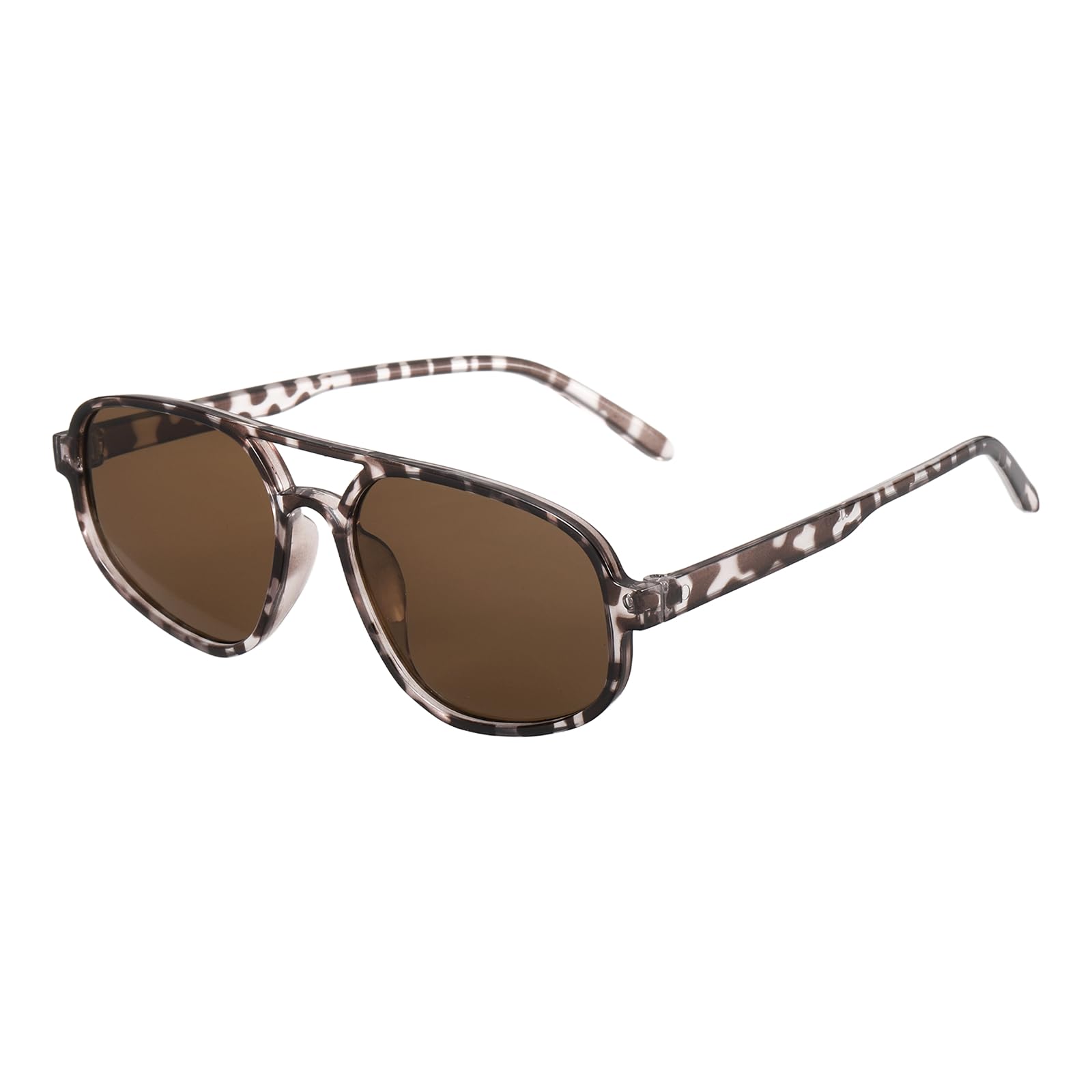 [uxcell] Square Polarized Sunglasses - Retro and Trendy Sunglasses - Unisex - CoffeePink (Brown Lenses)