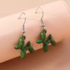 Cute Candy Color Balloon Dog Earrings for Women Girls Cartoon Animal Drop Earrings Jewelry Gifts