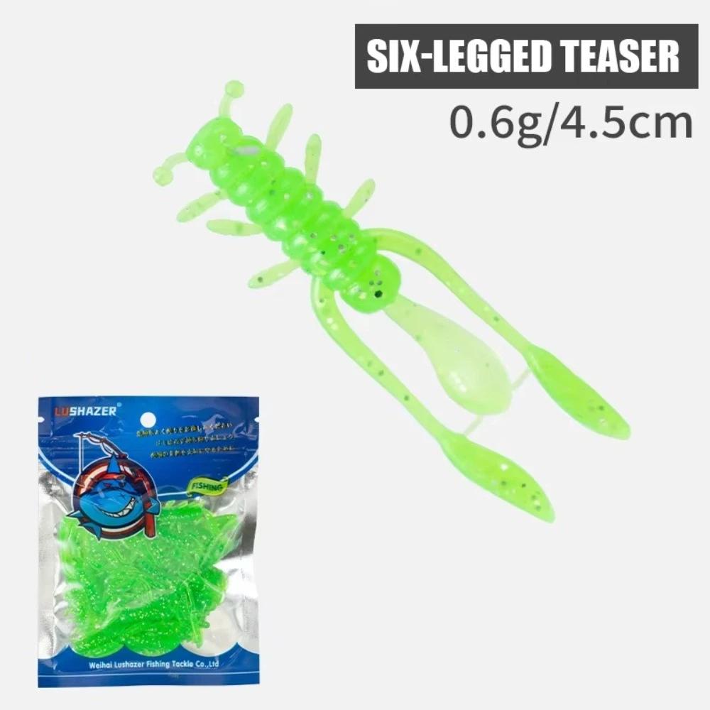40pcs/lot Fishing Lures Soft Material Soft Fishing Lures Mini Soft Lure Larva For Bass