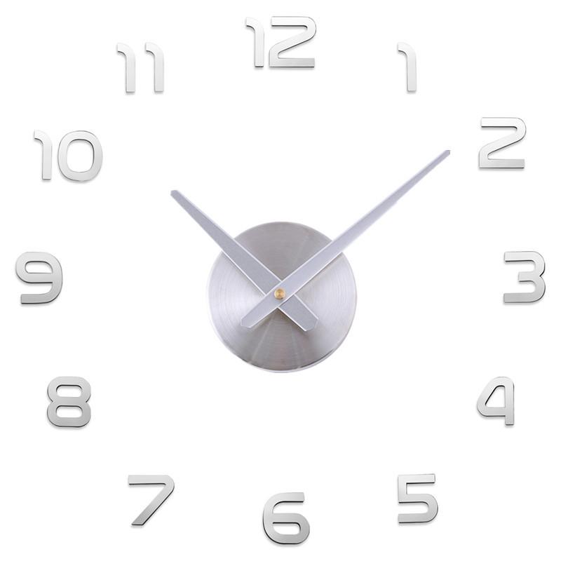 Extra Large 3D Acrylic Wall Clock - Creative DIY Clock Sticker for Living Room Decor