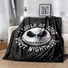 1pc Jack Skellington Printing Flannel Blanket Ideal for Travel Sofa Beds and Home Decor Ideal Birthday or Holiday Gift Available for All Sea
