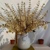20pcs Golden Eucalyptus Stems, Artificial Eucalyptus Leaves Decor, Eucalyptus Branches Fake Eucalyptus With Fake Leaves