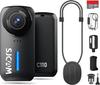 SJCAM C110 Taschenkörperkamera 4K 200 Minuten Bildstabilisierung Action-Kamera Sichtfeld Wasserdicht 30M Tragbare Kamera POV 8x Zoom für Motorrad und Video
