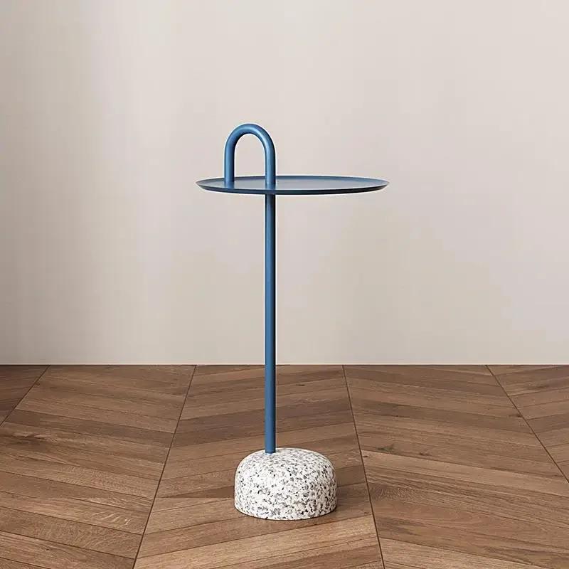 Diseño Nórdico Rock Mesa de Centro Pequeña Mesa Auxiliar para Sofá de Salón Práctica Móvil Mesa de Esquina para Apartamento Pequeño