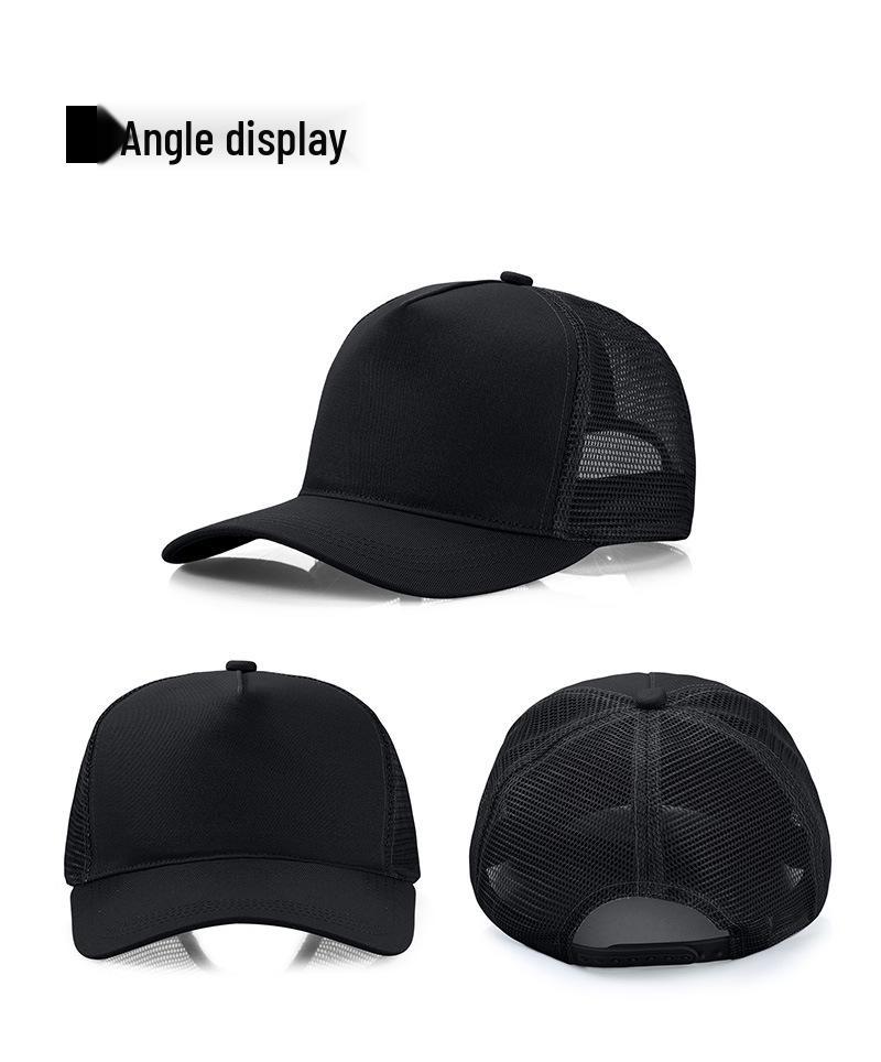 Berretto da Baseball a Cinque Pannelli in Rete Estivo con Logo Ricamato - Cappello Traspirante Protezione Solare per Uomo e Donna