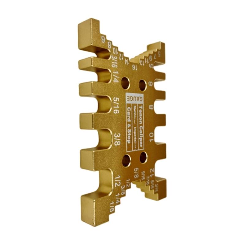 Upgraded Card Gauge High-Precision Aluminum Dovetail Jig Tenon Caliper for Measuring Height Gaps Gauge Ruler Precision-