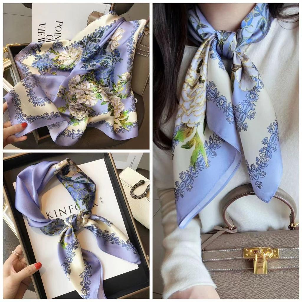 Eleganti Foulard di Seta da Donna Con Centinaia di Camicie, Assistenti di Volo, Decorazione Professionale, Protezione del Collo, Foulard, 70 Foulard Quadrati Piccoli.