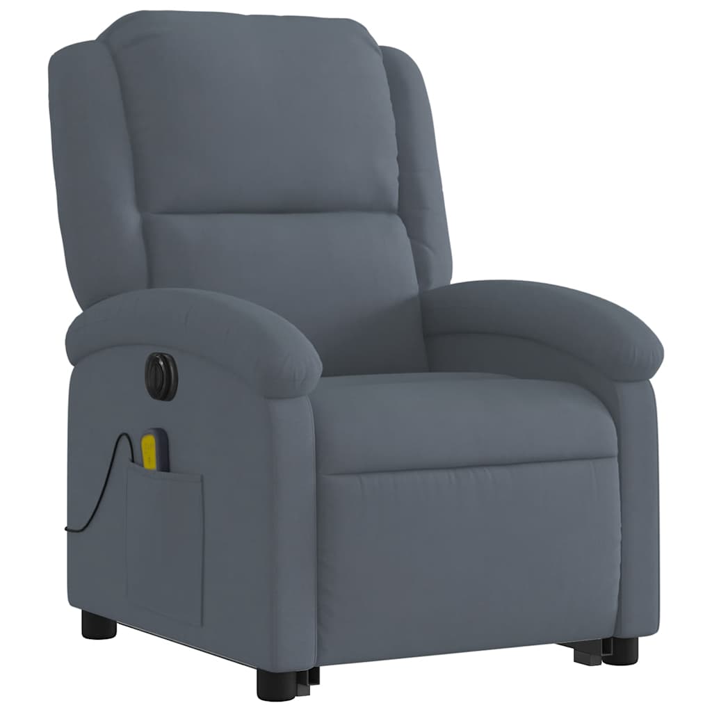 Vidaxl Lift-up Massage Chair, Electric, Reclining, Dark Grey