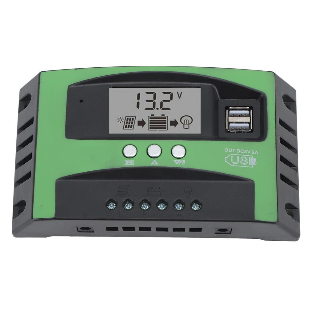 Solar Charge Controller with Dual USB Port 12V 24V MPPT Solar Panel Controller for Home Industrial
