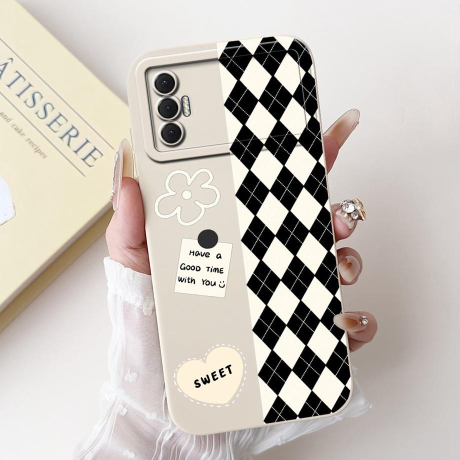 

For Tecno Spark 8P KG7H KG7 KG7n Case Liquid Silicone Soft TPU Back Cover For Spark8P 8 P Phone Funda Gothic Black Night Bumper Tecno Spark 8P