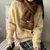 Korean Style Knitted Scarf Retro Winter Scarf Sweet Ladies Wool Scarf