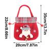Sacs Cadeaux de Noël Pour Enfants Emballage de Fêtes Portable Grande Capacité Réutilisable Motif Bonhomme de Neige Cerf Père Noël DIY Avec Cordon de Serrage