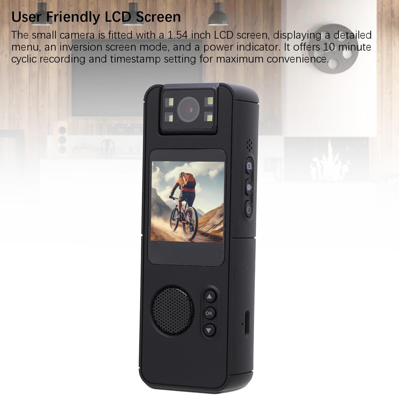 

Body Worn Camera 1080P HD Wireless Motion Detection Wide Angle Wearable Pocket Camcorder with