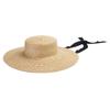 Summer new retro concave shape, enlarged head circumference cm, plus large brim straw, flat top straw hat, sun protection, sun hat