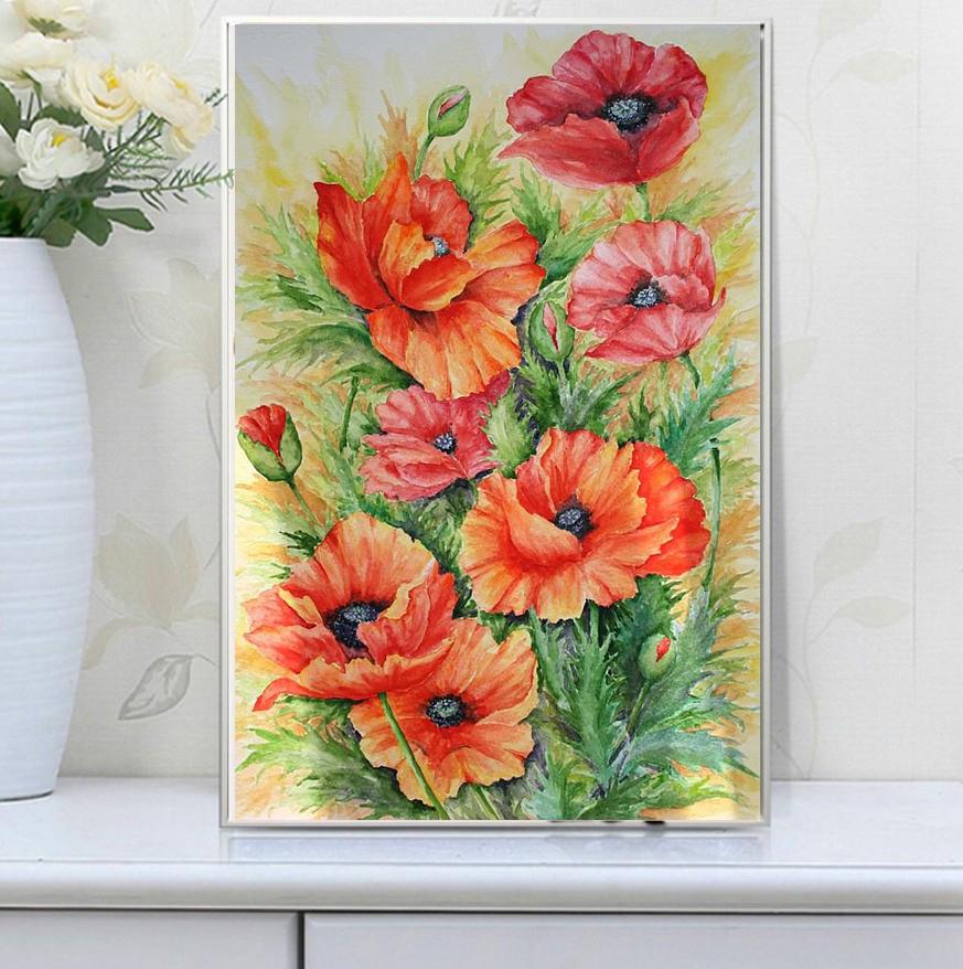 

Сделай сам 5D ручная роспись цветы алмазная вышивка стразы вышивка крестом украшение для дома 20x30cm