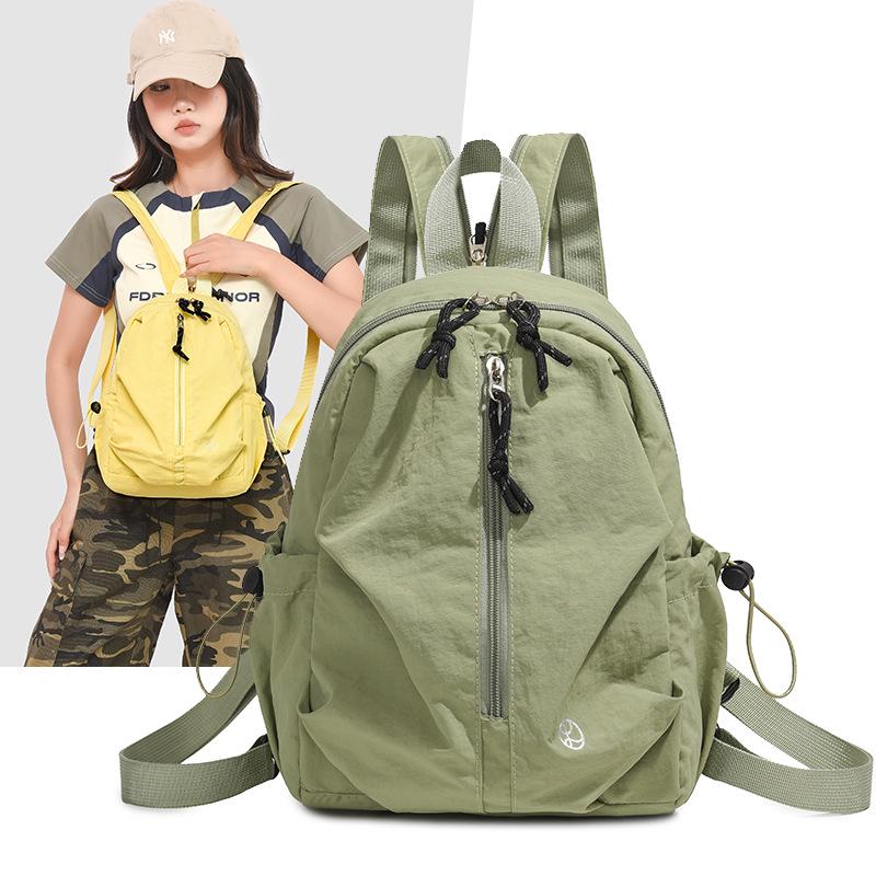 Women's Casual Outdoor Backpack - Lightweight, Solid Color for Junior & High School Students