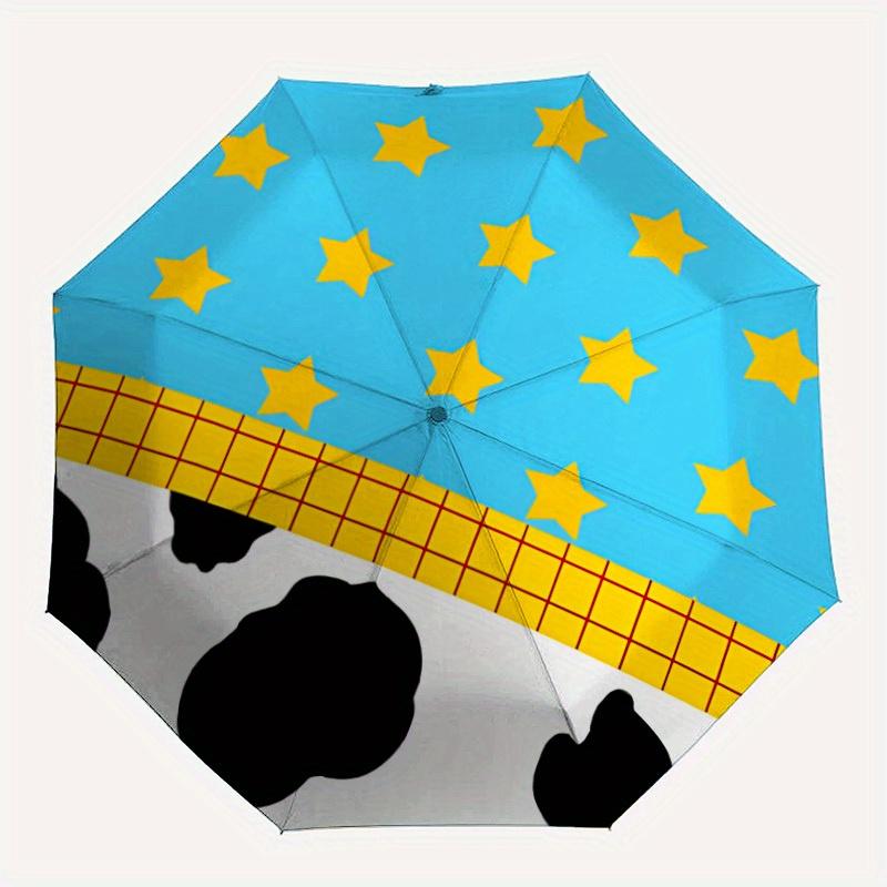 1pc Woody Design Automatic Folding Umbrella with 8 Iron Ribs,Portable Sunshade for Men and Women,Perfect Gift  yy250731139
