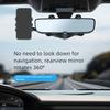 Universal Car Phone Mount With 360 Rotation ABS For Rearview Mirror Installation And Multiple Angles Adjustment