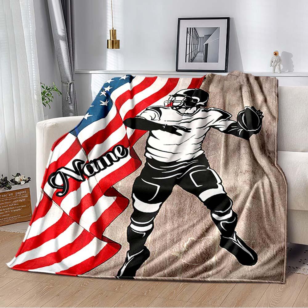 Passing Customize Your Name Blanket Used For Chair Office Sofa Bed Camping Soft And Warm Giving Friends And Relatives Birthday Graduation Gift