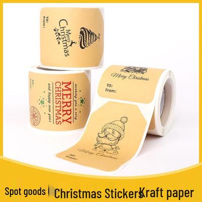 Weihnachtsmann Kraftpapier Weihnachtsgeschenk-Siegelaufkleber - Individuelle selbstklebende Etiketten