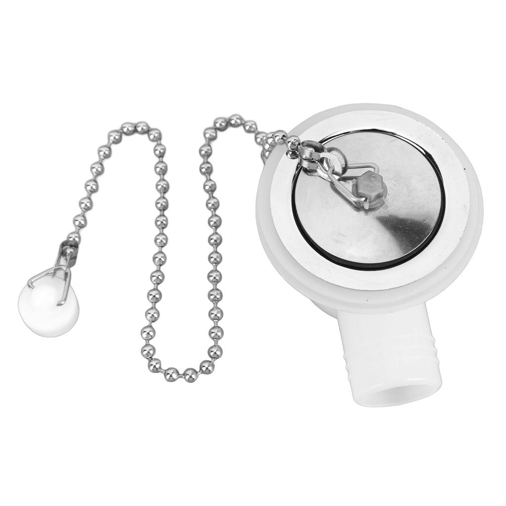 RV Sink Drain Connector Right Angle Stainless Steel Strong Sealing Space Saving Drain Pipe Hose Plug Sewer Adapter for