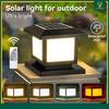 Luz Solar de Pilar LED Lanterna Solar à Prova d'Água Luzes Externas com Controle Remoto Para Decoração de Jardim Decoração de Caminho de Cerca Lâmpada