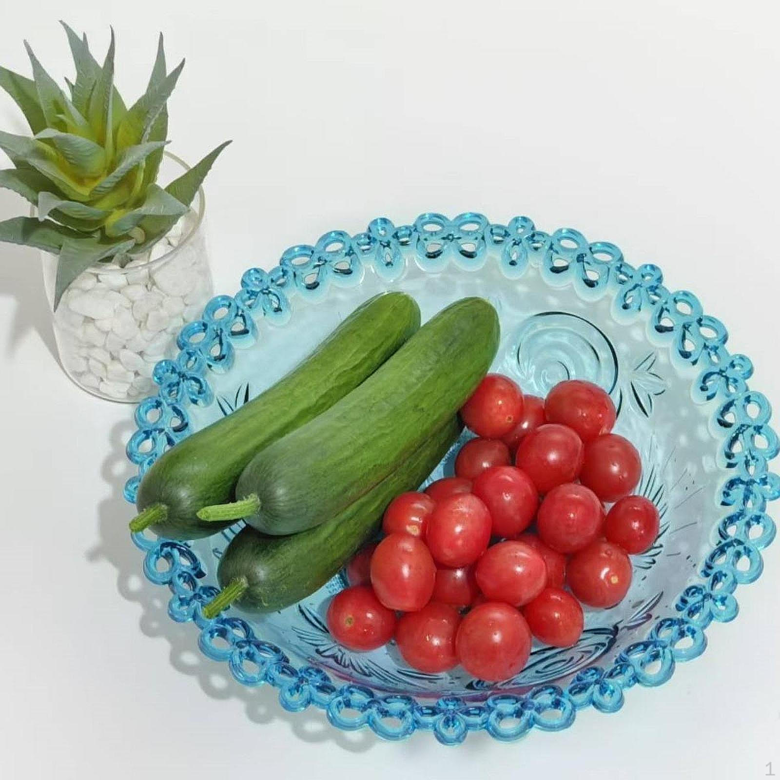 

Декоративная корзина для фруктов на подставке для кухни, столовой, вечеринок, дома синий