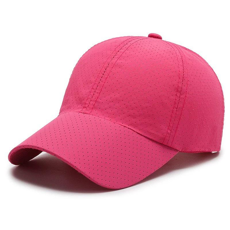

Spring Summer Solid Color Mesh Cap Baseball Cap Autumn Korean Edition Sunscreen Hat Mesh Breathable Peaked Cap рожевий червоний колір
