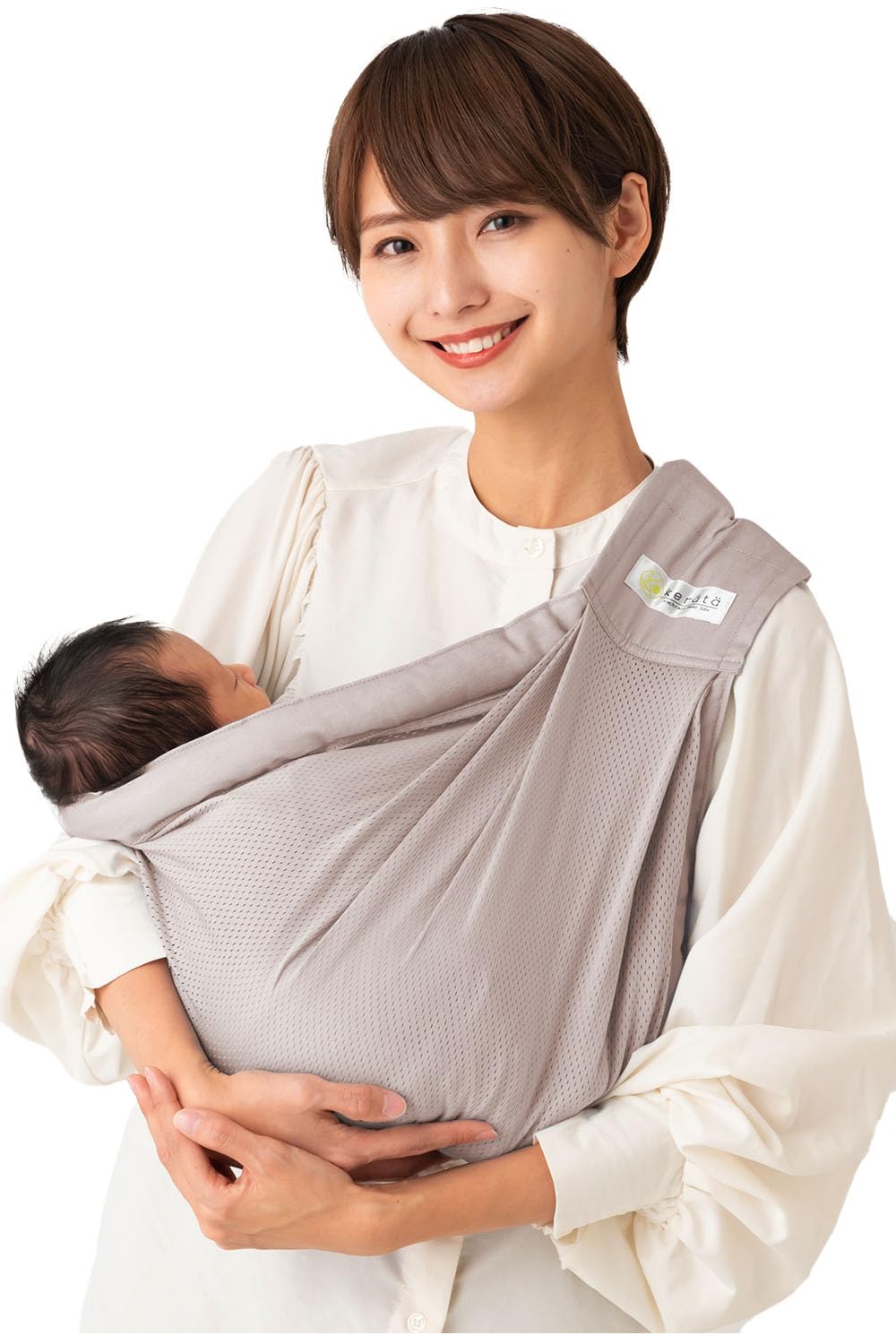 

Mesh Baby Carrier for Newborns and Growing Side Carry Light (Keratta) U-Sling Sling, 6-Way Babies, (J. Gray/Mesh)