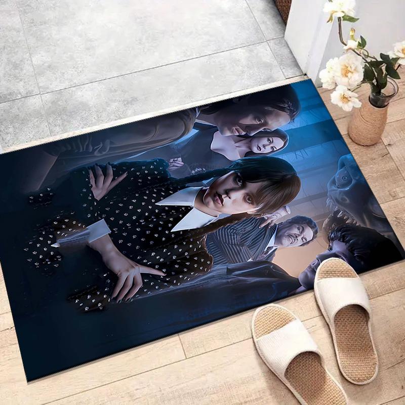 1pc Addams Family Wednesday5 Design Printed Area Rug Carpet for Bedroom Living Room Home Decor Rugs Mat Non Slip Mat Rug for Bedside