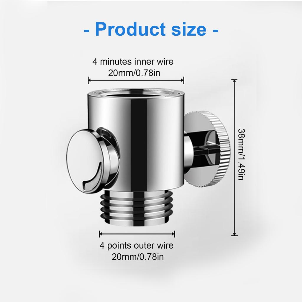 Sturdy Plastic G1/2Inch Shower Shut Valves Button Type for Water Flows Control in Shower Arm and Hose or Bidet Sprayer