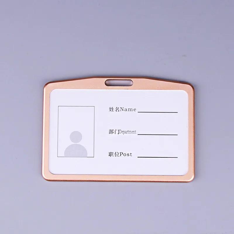 Aluminium Alloy Employee Name ID Card Cover Metal Work Identity Badge ID Business Case Credit Card Holder Wallet Case