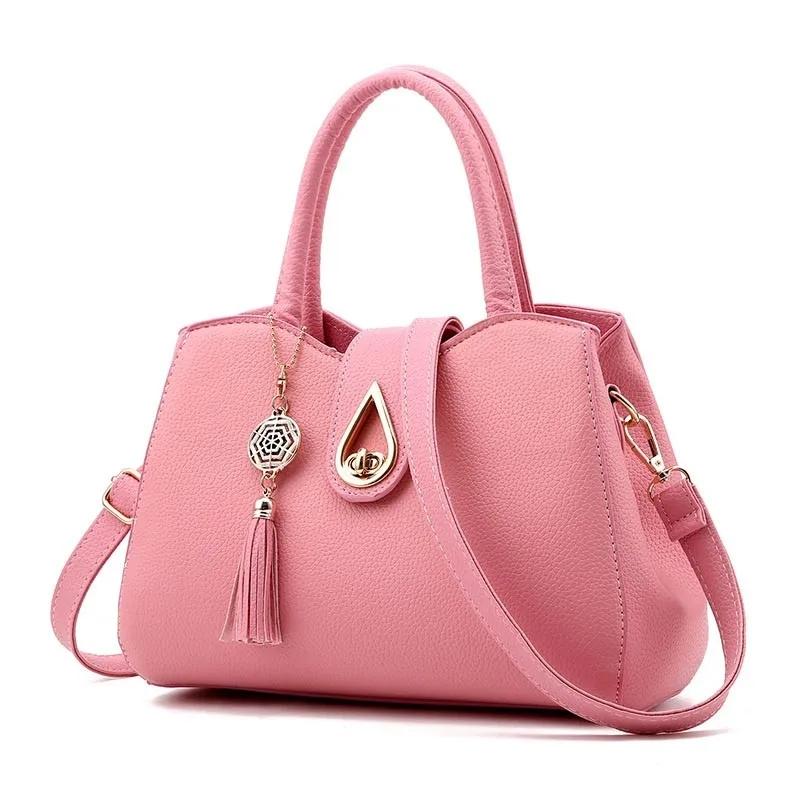Luxury Brand Women Bag Top-Handle Bags Fashion Shoulder Messenger Bags Pu Leather Handbag Ladies Tassel Travel Quality