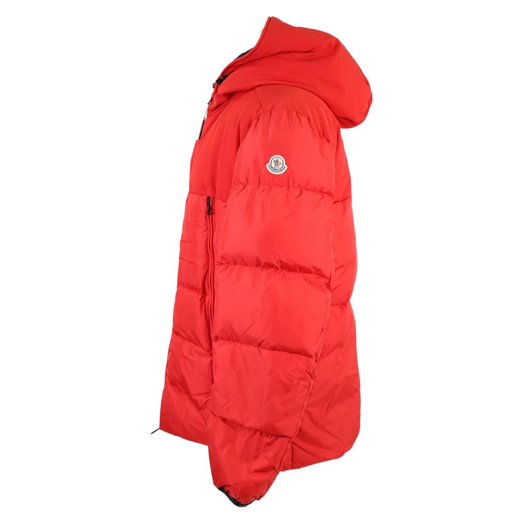 Moncler [/Domestic Regular] MONTCLA Monkura Inside Logo Embroidered Line Hooded Down Jacket 6 RedUsed