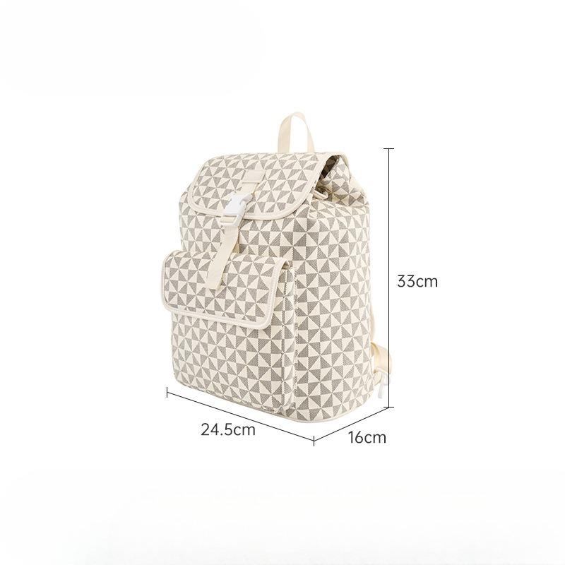 

Модный рюкзак с принтом для мужчин и женщин, трендовая повседневная мужская дорожная сумка большой вместимости бежевый