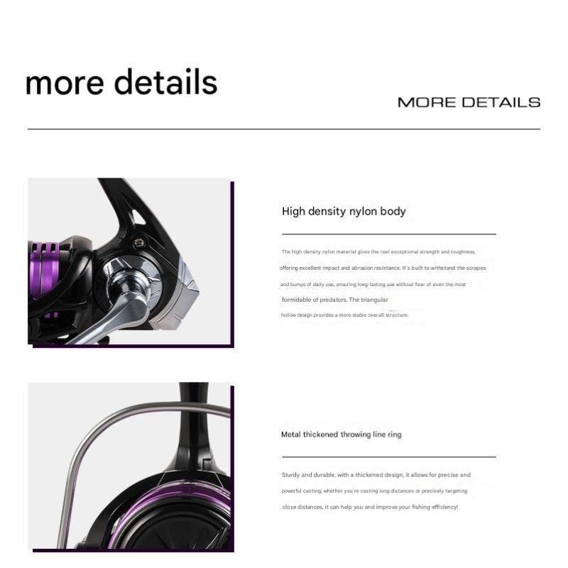 Mavllos ML-S-II 8KG Max Drag, 12BB  5.2:1 Gear Ratio Aluminum Shallow Spool  CNC Metal Handle for Smooth Spinning Reel