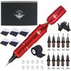 Professional Tattoo Machine Kits Portable Rotary Wireless Tattoo Pen Set With Power Supply RCA Interface Permanent Make-up Tools