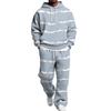 Men's Hoodie and Sweatpants Set with Elastic Waist, Casual Two Piece Outfit