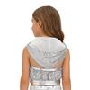 Sparkling Sequins Hip-Hop Jazz Top: Sleeveless Backless Hooded Crop Top with Front Zipper for Stage Dance Costume