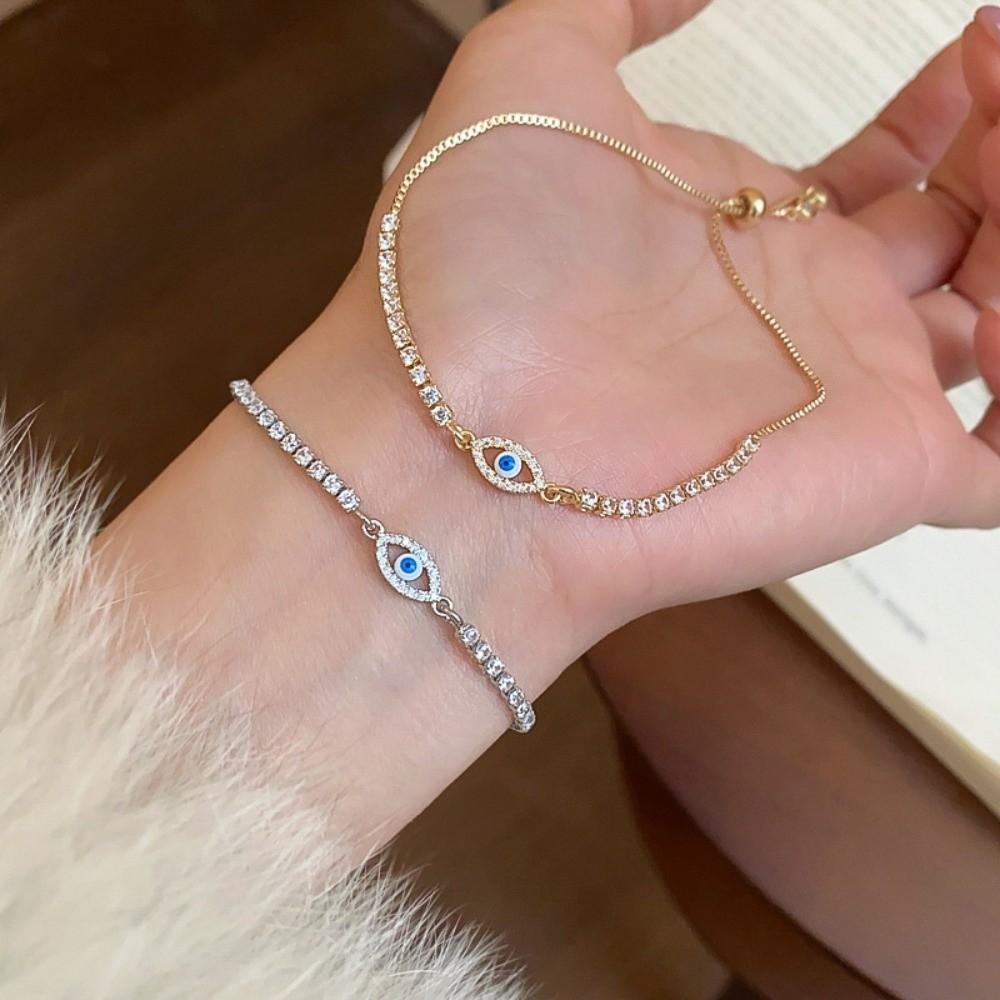 Shiny Rhinestone Devil's Eye Bangle Devil's Eye Banquet Clothes Jewelry Party Favors