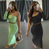 Plus Size Women's Sexy Short-Sleeve Mesh Patchwork Dress