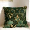 Green And Gold Line Pattern Pillow Case Print Pillow Cover For Sofa Home Decor Vintage Pillowcases