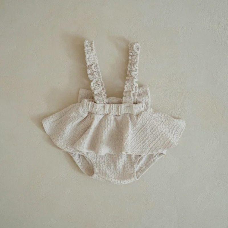 Korean Children s Clothing Newborn Photo Shoot Outfit Girl Baby Suspender Romper Skirt Pants Infant Strap Jumpsuit Light Apricot Suspender Jumpsuit 73CM